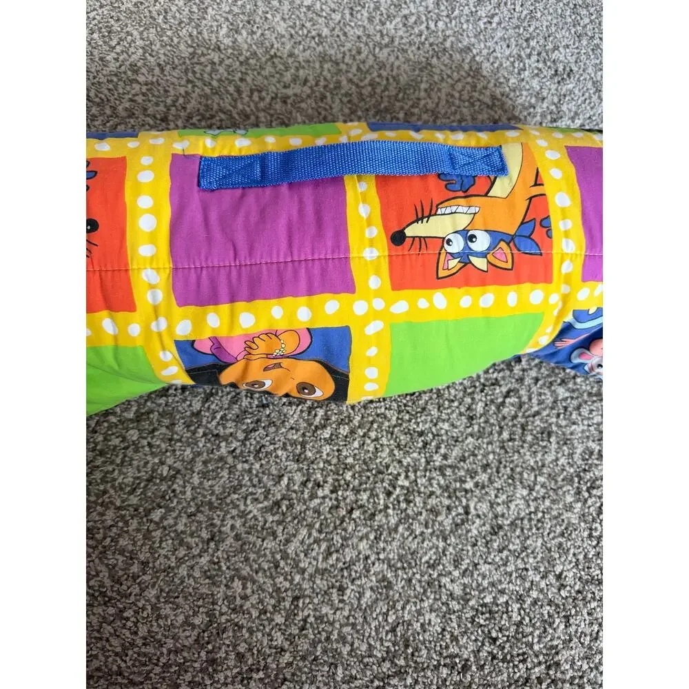 Vintage Y2K Dora The Explorer Toddler Nap Mat Slumber Roll Fleece Swiper Boots